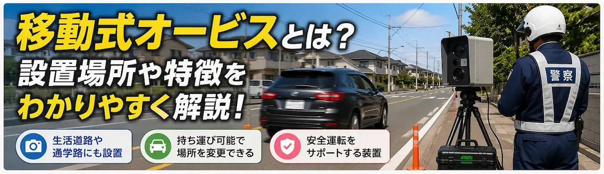 住宅街に設置された移動式オービス